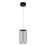 Suspension LED Circolo cage Aluminium / Silicone - Noir - Nb d'ampoules : 1