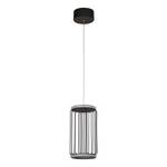 LED-Pendelleuchte Circolo Cage Aluminium / Silikon - Schwarz - Flammenanzahl: 1