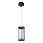 LED-Pendelleuchte Circolo Cage Aluminium / Silikon - Schwarz - Flammenanzahl: 1