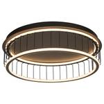 Lampada da soffitto LED Circolo Cage Alluminio / Vetro Silicone plastico - Nero - 1 punto luce - Diametro: 60 cm