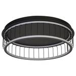 LED-Deckenleuchte Circolo Cage Aluminium / Silikon - Schwarz - 1-flammig - Durchmesser: 60 cm