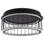 Lampada da soffitto LED Circolo Cage Alluminio / Vetro Silicone plastico - Nero - 1 punto luce - Diametro: 40 cm