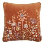 Kissen BOHEMIAN Blumen Baumwolle / Polyester / Sonstige Fasern - Dunkelorange