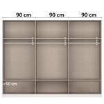 Drehtürenschrank Bari Typ B Graumetallic - Breite: 271 cm