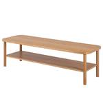 Table basse Sheoka Placage en bois véritable - Chêne / Imitation chêne - Largeur : 150 cm