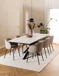 Table extensible Holcot Imitation marbre blanc - 200 x 100 cm