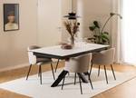 Table extensible Holcot Imitation marbre blanc - 200 x 100 cm