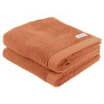 Handtuch Tom Tailor 2er-Set Baumwolle - 50 x 100 cm - Terracotta