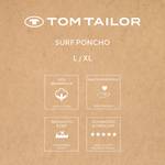 Surf Poncho Tom Tailor Baumwolle - L/XL - Grau - 76 x 110 cm