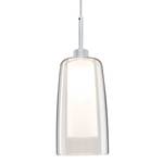 Hanglamp Urail Arido aluminium/gesatineerd glas - zilver - 1 lichtbron