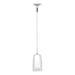 Hanglamp Urail Arido aluminium/gesatineerd glas - zilver - 1 lichtbron