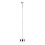 Hanglamp Urail Capsule aluminium - wit/zilver- 1 lichtbron