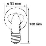 LED-Leuchtmittel Floating Shine G95 Klarglas - Grau