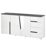 Sideboard Allston Hochglanz Weiß / Anthrazit