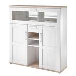 Highboard Kondzi witte larikshouten look/lichte San Remo eikenhouten look