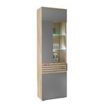 Vetrina con illuminazione Jaquet Marrone - Grigio - Materiale a base lignea - 58 x 199 x 37 cm