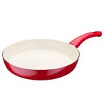 Set koekenpannen Ceramica aluminium - rood/beige - incl. spatel - 4-delige set