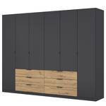 Drehtürenschrank Davoa Graumetallic / Eiche Artisan Dekor - Breite: 271 cm