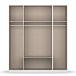 Drehtürenschrank Davoa mit Spiegel Graumetallic / Eiche Artisan Dekor - Breite: 181 cm