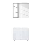 Set di 2 mobili da bagno Ozora Bianco lucido / Bianco