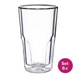 Doppelwandiges Glas HOT & COLD 6er-Set Borosilikatglas - Transparent - Fassungsvermögen: 0.35 L