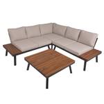 Loungeset Theresa 4-teilig Akazie Massiv - Beige