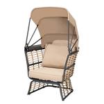 Loungesessel Paros Aluminium - Beige / Schwarz