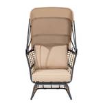 Loungesessel Paros Aluminium - Beige / Schwarz