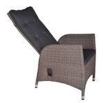 Gartensessel Braga 2er-Set Polyrattan / Aluminium - Anthrazit / Braun