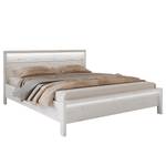 Letto con illuminazione Cordero Legno massello di faggio - Faggio bianco - 160 x 200cm