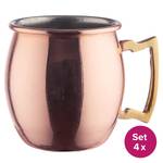 Mini-tasses MOSCOW MULE - Lot de 4 Acier inoxydable - Or rose