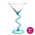 Martiniglas CANTARE set van 4 glas - Turquoise