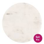 Set di 4 sottobicchieri MARBLE Marmo - bianco