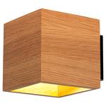 Wandlamp Block Wood massief eikenhout - eikenhout/zwart - 1 lichtbron