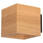 Lampada da parete Block Wood Rovere massello - Nero / Rovere - 1 punto luce