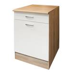 Onderkast Bendoc mat wit/Sonoma eikenhouten look - Breedte: 50 cm