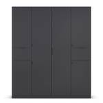 Drehtürenschrank Ticao mit Softclose Graumetallic - Breite: 181 cm