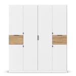 Drehtürenschrank Ticao mit Softclose Alpinweiß / Eiche Artisan Dekor - Breite: 181 cm