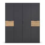 Drehtürenschrank Ticao mit Softclose Graumetallic / Eiche Artisan Dekor - Breite: 181 cm