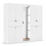 Drehtürenschrank Ticao mit Spiegel Alpinweiß - Breite: 226 cm