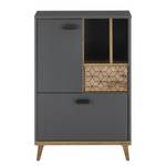 Armoire midi Mouy Graphite / Imitation chêne Ribbeck