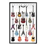 Poster Gitarren Sammlung Papier - Mehrfarbig - 61 x 91,5 cm