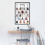 Poster Gitaar collectie papier - meerdere kleuren - 61 x 91,5 cm