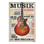 Poster Musik ist Leidenschaft Papier - Mehrfarbig - 61 x 92 cm