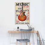 Poster Music is Passion Papier - Braun - 61 x 91,5 cm