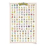 Poster Pokemon Kanto 51 Papier - Gelb - 61 x 91,5 cm