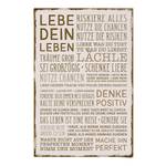 Poster Denke Positiv Papier - Braun - 61 x 91,5 cm