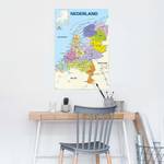 Poster Schulkarte Niederlande Papier - Mehrfarbig - 61 x 91,5 cm