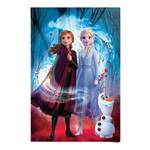 Poster Frozen 2 - Anna und Elsa Papier - Blau - 61 x 91,5 cm