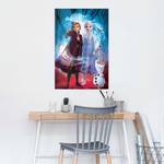 Poster Frozen 2 - Anna und Elsa Papier - Blau - 61 x 91,5 cm